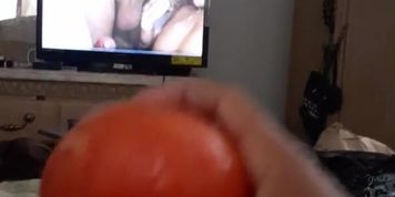 Guy fucking a tomato (part 2) (Nestee Shy)