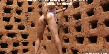Sindy Rose self anal fisting & prolapse in public at abandoned camel post