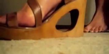Amateur goth self foot worship