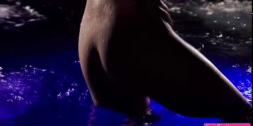Two horny party girls having fun licking and eating pussy after neon lighted party