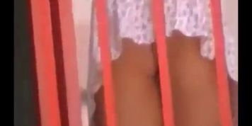 without panties balcony