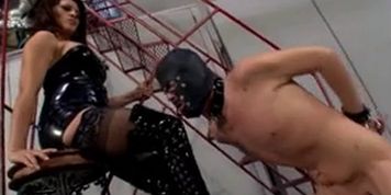 Boot Licking with Hot Dominatrix