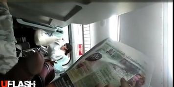 The Hidden By The Newspaper Cock Flash