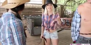 Sexy ranchers gets fucked hard by a big rough dick
