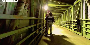 Late Night Encounter on City Bridge