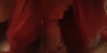 Latina tranny riding cock