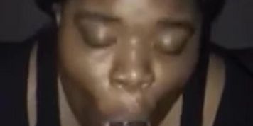 BBC likes it when BBW deepthroat with her DSL 