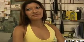 Nice girl shows off big ass