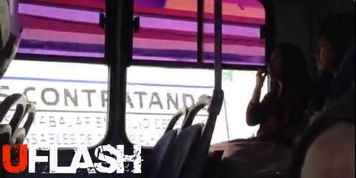 Jerking for 2 Teens on Bus