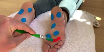 Foot painting tickling pt2