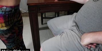 A small-cock tutor gets the best blowjob from his student (Tiny Dick)
