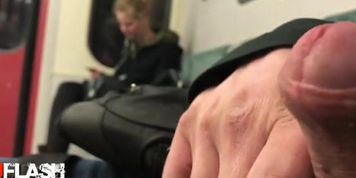 Train Dickflash Blonde Teen