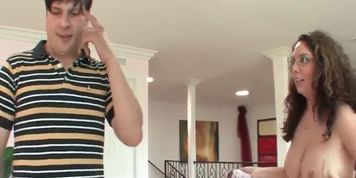 Big boobed brunette wants some dick