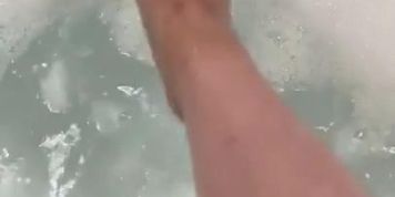 Soaking my feet in the bath 