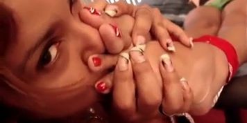 Bondage foot licking and tickling