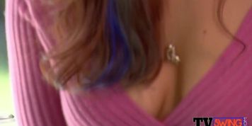 Amateur couple arrive at the Reality Tv Show that exposed horny swingers