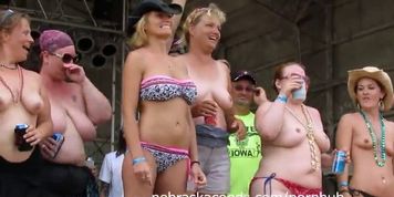 massive titty contest at iowa biker rally