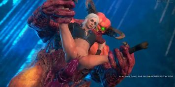 Ugly Heavy Monsta Fucks Girl in Standing Pose, from Witcher Porn Parody #1