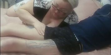 Neighbor Almost Chokes on My Cum After Deep Throat Blowjob