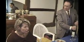 Horny granny has a threesome with teens