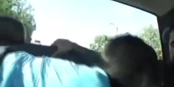 Blowjob in a car