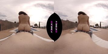 PORNBCN VR 4K  Fucking the young neighbor in the virtual reality community pool Mia Navarro POV (Kevin White)