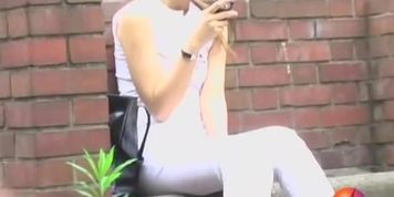 Amative brown-haired teenage hottie getting tricked by sharking chap