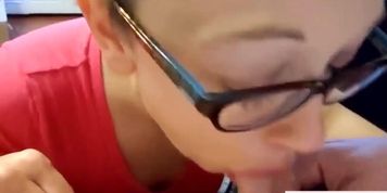 cute secretary swallows her boss