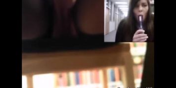 HORNY GIRL MASTURBATES IN A PUBLIC LIBRARY