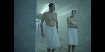 Husband Shared his Horny Wife to a Stranger in Sauna Secret Room