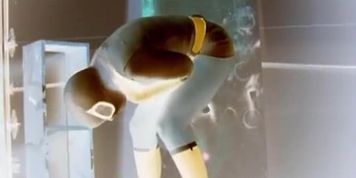 Zentai White Ashen Angel Superheroine Defeated