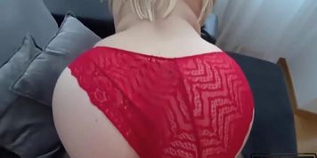 PAWG milf wearing her christmas lingerie for me