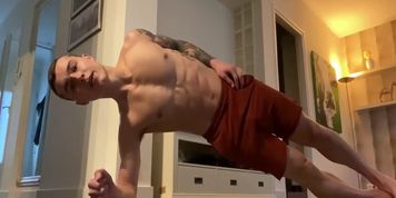 Bisexual Bubble Butt Muscle Hunk Home Bodyweight Naked Workout, Flexing, Ass Tease