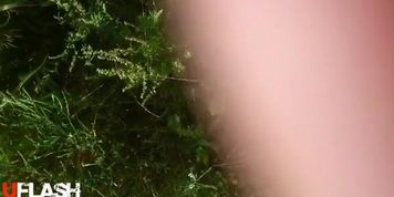 Wait for it cumshot on sunbathing girls in park