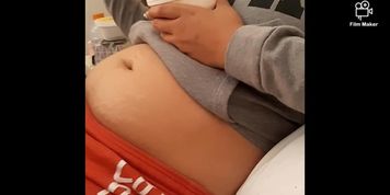 Latina feedee Camilla eating and gaining more weight.