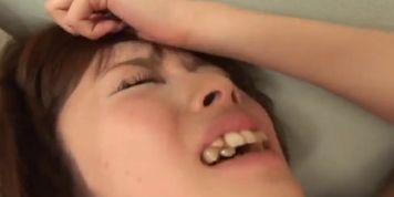 Asian girl with ahairy cunt rides the D