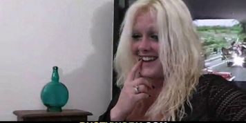 BUSTY WORK - Gorgeous BBW blonde gets doggystyled