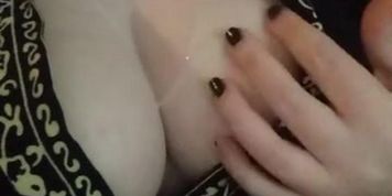 Bad Dragon Cum Lube Dripping Between Big Dd Boobs - Lady Aurality