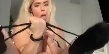 Lilbabymj Fucks And Rides Her Glass Dildo