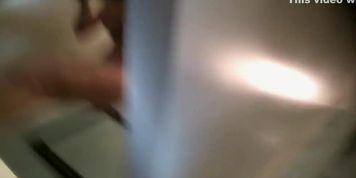 Cameltoe inside coffee bar