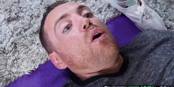 Horny workout instructor Brenna Sparks sucks rough dick