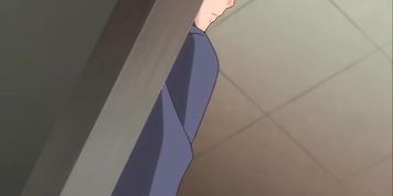 Teen anime maid in white stockings