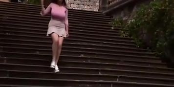 beautiful braless big titted brunette