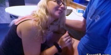 HORNY GERMAN MILF BOSS SEDUCE YOUNG BOY TO FUCK AT WORK