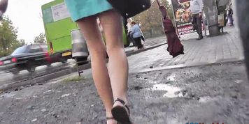 Girl From Upskirt Clip Couldn'T Hide Nice Flabby Ass