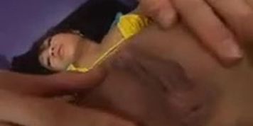 Asian girl in hot masturbation close up action