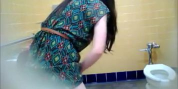 Latina girls get caught on spycam pissing really rough