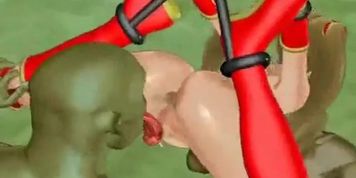 3D Warrior vs Orc Gangbang