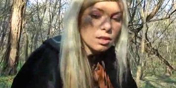 PUBLIC SEX ADVENTURES - Outdoor blowjob and cum eating