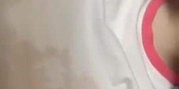 School girl with wet t-shirt periscope